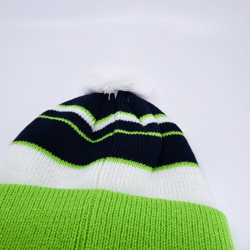 '47 Brand Seattle Seahawks Winter Hat Youth Boys Green Knit Football NFL Cap New
